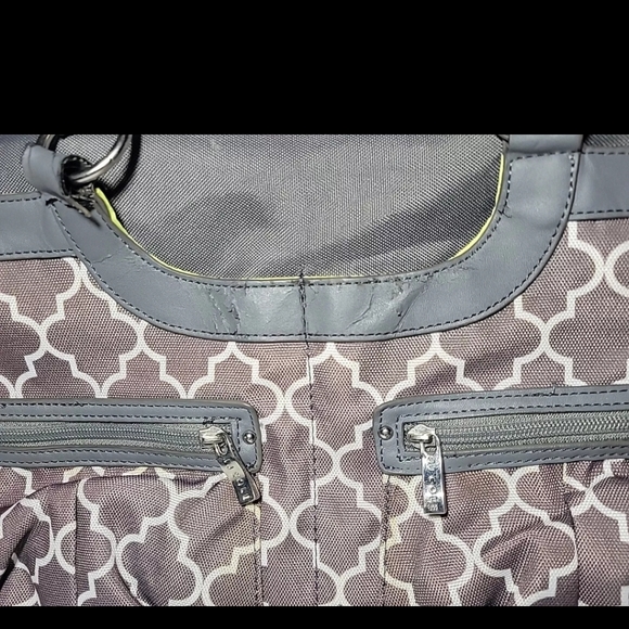 JJ Cole Collection Infant Baby Satchel Diaper Bag Stone Arbor Tote EUC - Picture 2 of 11